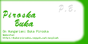 piroska buka business card